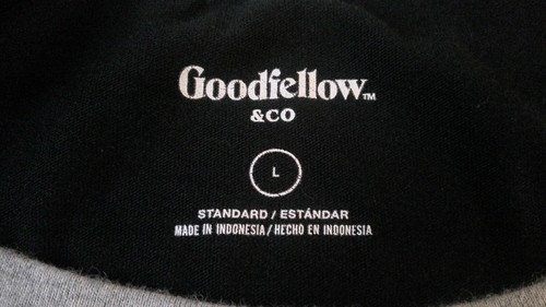 Goodfellows Men's Large Black & Gray Long Sleeved Tee 100% Cotton - Picture 5 of 6