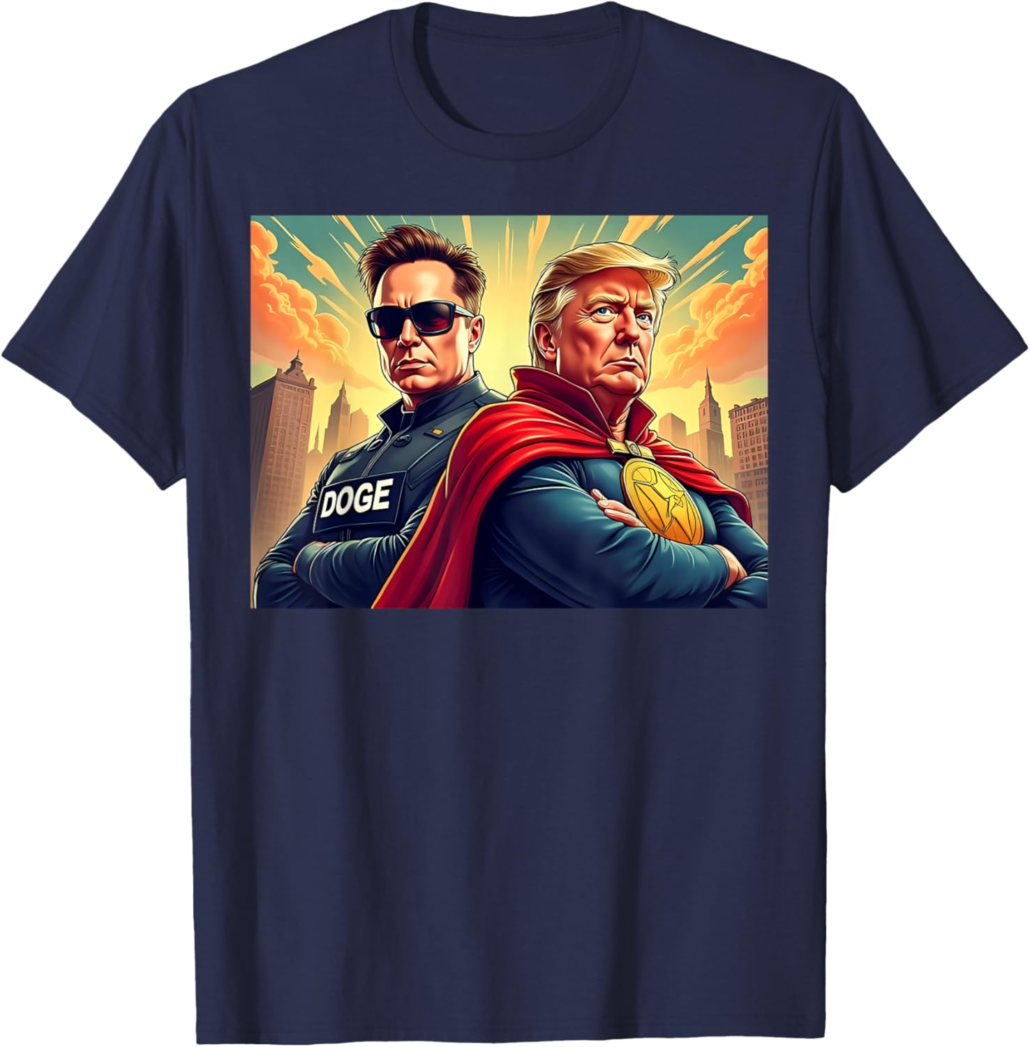 Superhero Trump Doge Department Of Government Efficiency Sweatshirt T-shirt