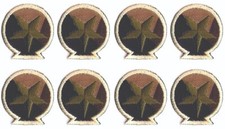 Military Star Patch Camouflage Cut out Iron on Sew on 1 1/2" in Lot of 8