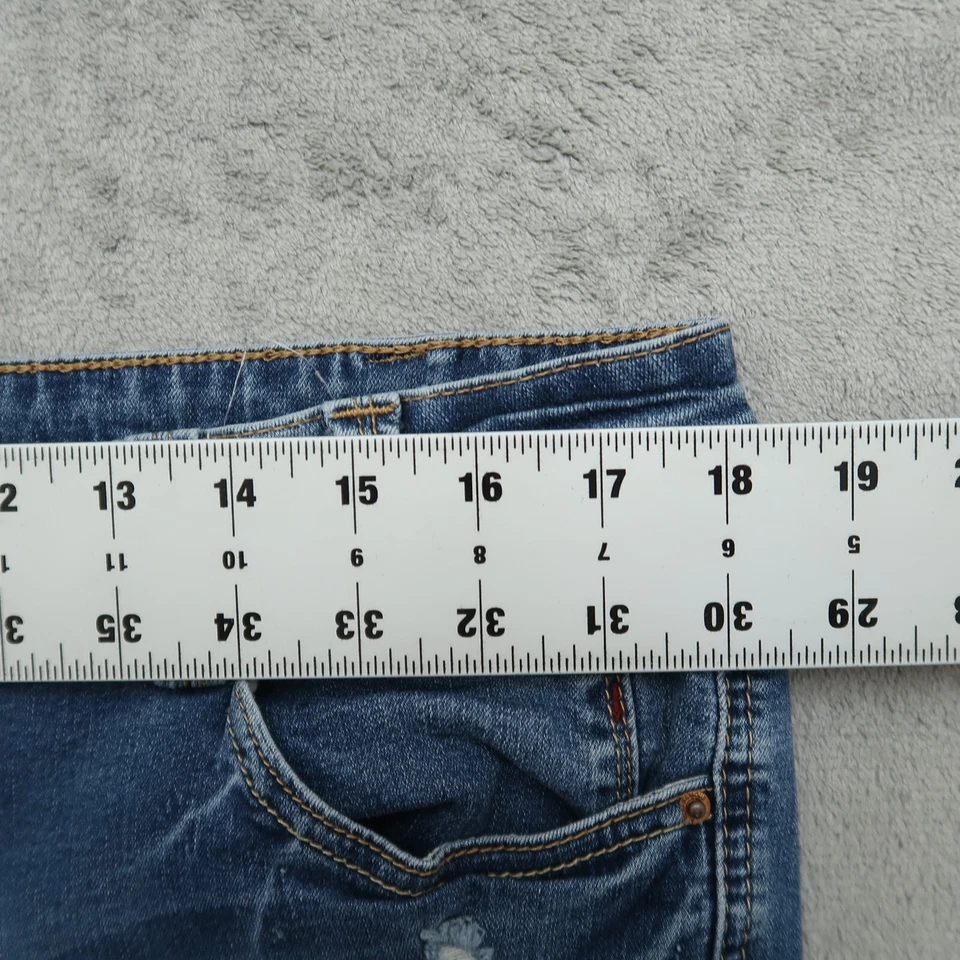 Almost Famous Jeans Women's 18 Mid-Rise Skinny Pants 36x28.5-Measured Distressed - Image 3 of 4