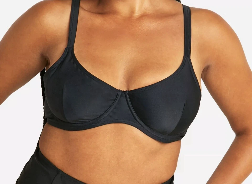 Boohoo плюс женщин основные бикини верхний проводной простоя белый размер 12 новый с Ярлыками - Изображение 3 из 4