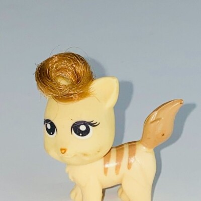 Polly Pocket Pretend Play Toy Animal Kitty Cat Kids Faux Hair On Head