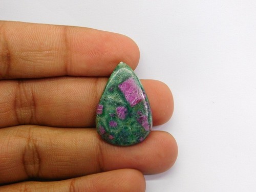 Cabochon Rubis Fuschite Naturel 24 Carats - Pierre Gemme Ovale Pour Bijoux, Inde