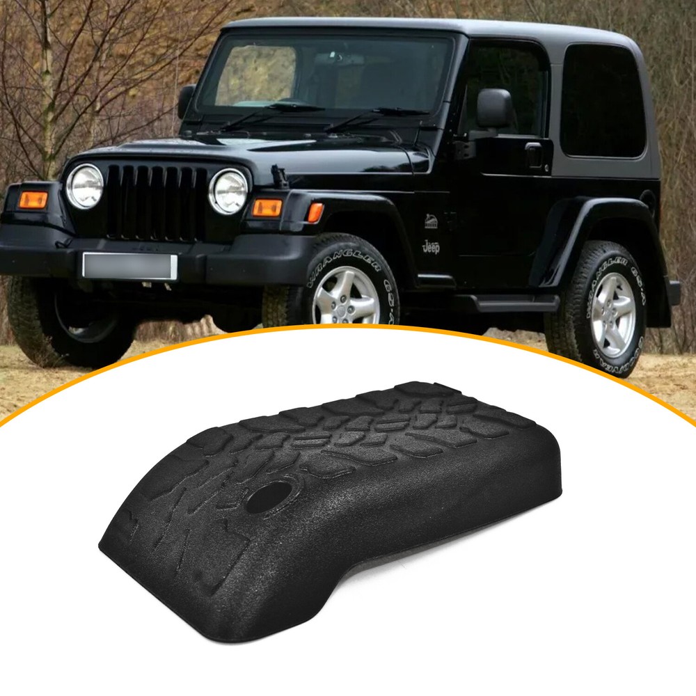 Black Central Armrest Box Pad Cover Accessories For 1997-2006 Jeep Wrangler TJ
