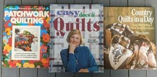 Lot Of 3 Quilting Books Patchwork  Quilting, Country Quilts In A Day...