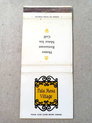 Vintage Matchbook: Pala Mesa Village, Fallbrook, CA