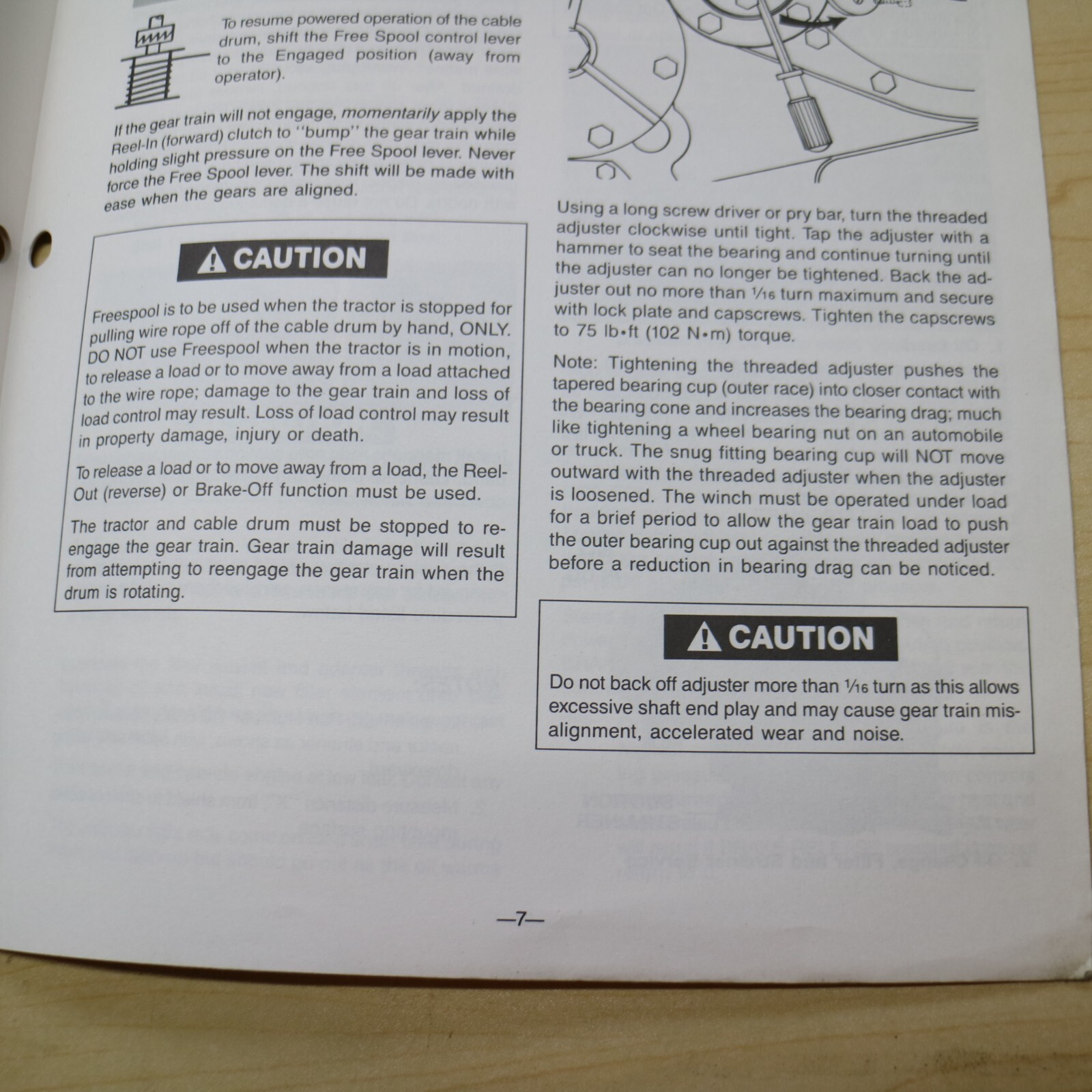 Paccar MODEL PA55 PA56 Winch Operator Operation Maintenance Manual book