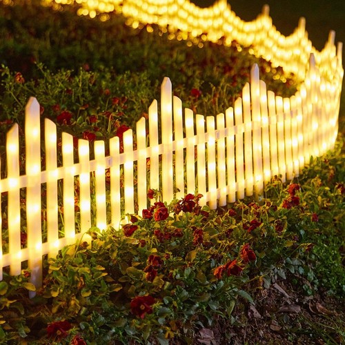 Xmas Solar Lights Fence LED Courtyard Christmas Garden Landscape In/Outdoor Deco - Picture 35 of 47