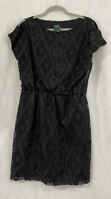 Gabby Skye Women Black Dress Lace Floral Size 10 Lined | eBay