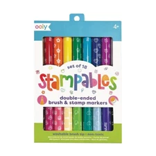 Ooly Stampables Double-Ended Stamp & Brush Markers/18 Age 4+ 06138