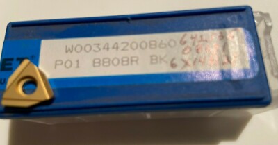 W00344200860 KOMET COATED IINSERT, P01 8808R BK, NEW, 10 INSERTS IN LOT