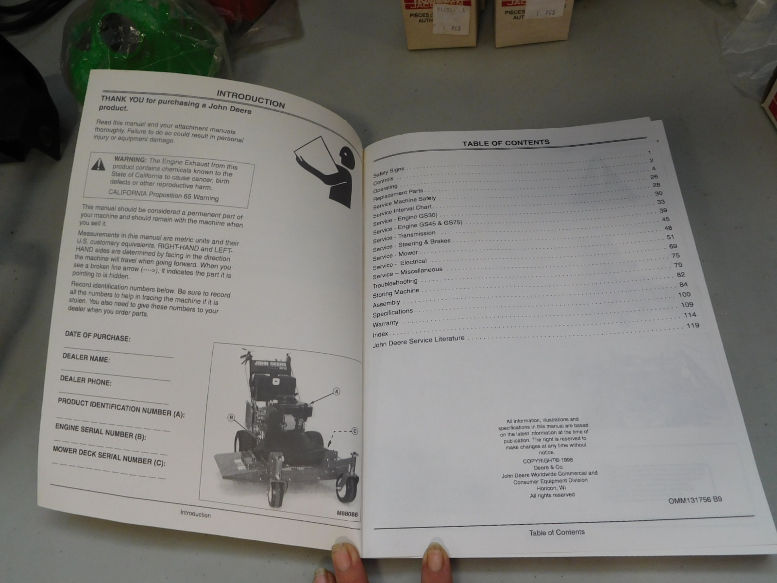 Buy John Deere Gs30 Gs45 Gs75 Commercial Walk Behind Mowers Operators Manual  online | eBay