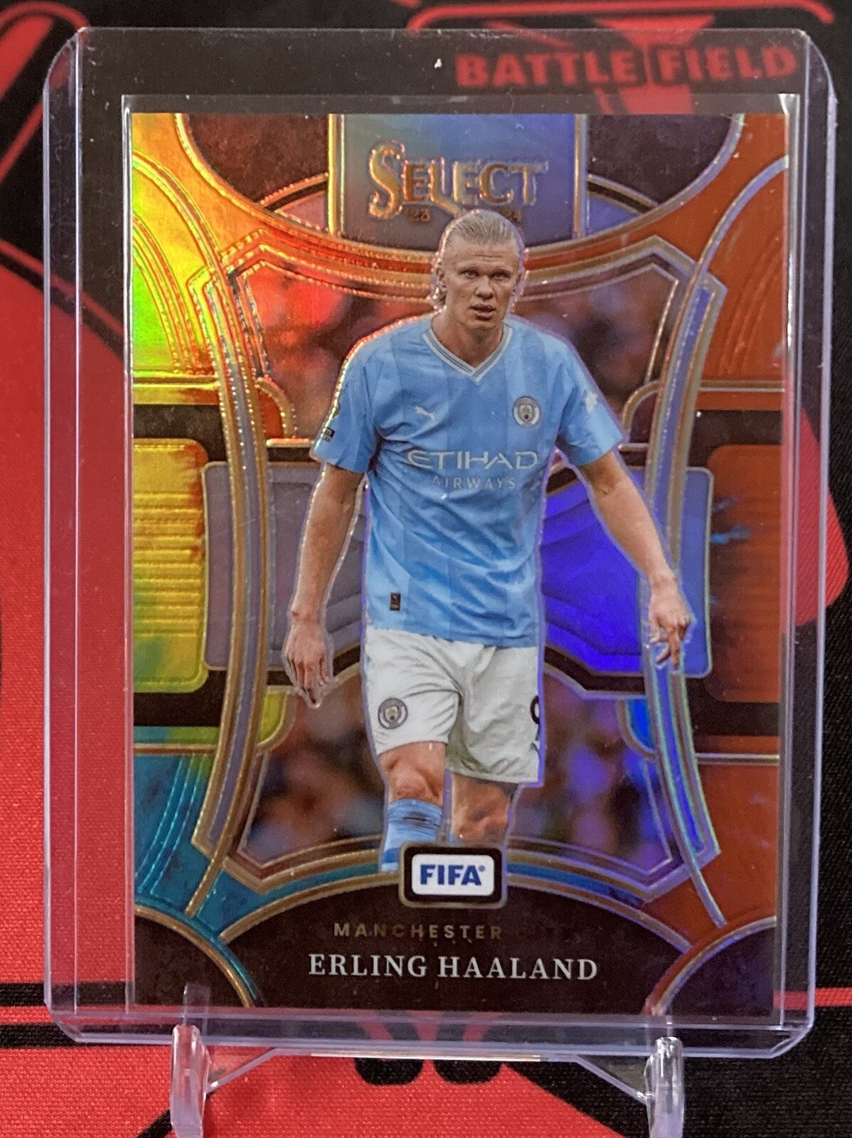 2023-24 Panini Select FIFA Erling Haaland #112 Mezzanine Tie-Dye /30