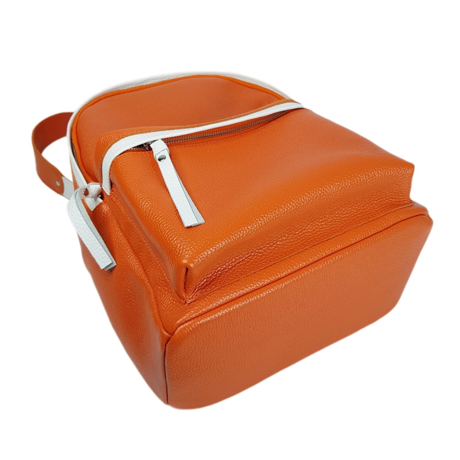 COACH Zaino donna VERA pelle ciottolata arancione borsa laidies fatto a mano