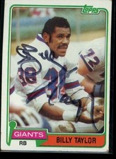 1981 Topps Billy Taylor Auto