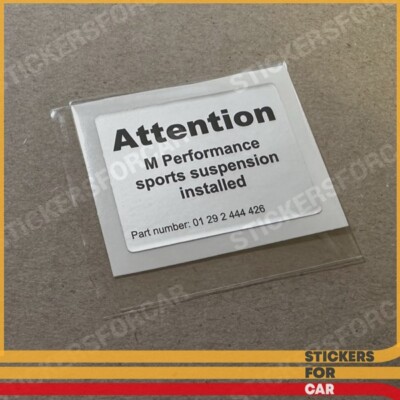 BMW Attention M Performance Sports 01292444426 | eBay