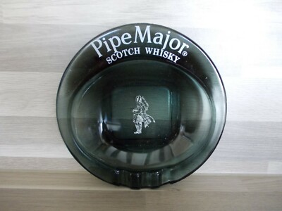 Werbe-Aschenbecher Rauchglas Ascher Pipe Major Scotch Whisky Werbung 15 cm