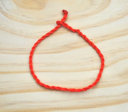 Pulsera Hilo Rojo trenzada hombre mujer regulable nuevo bisutería amuleto suerte - Imagen 2 de 2