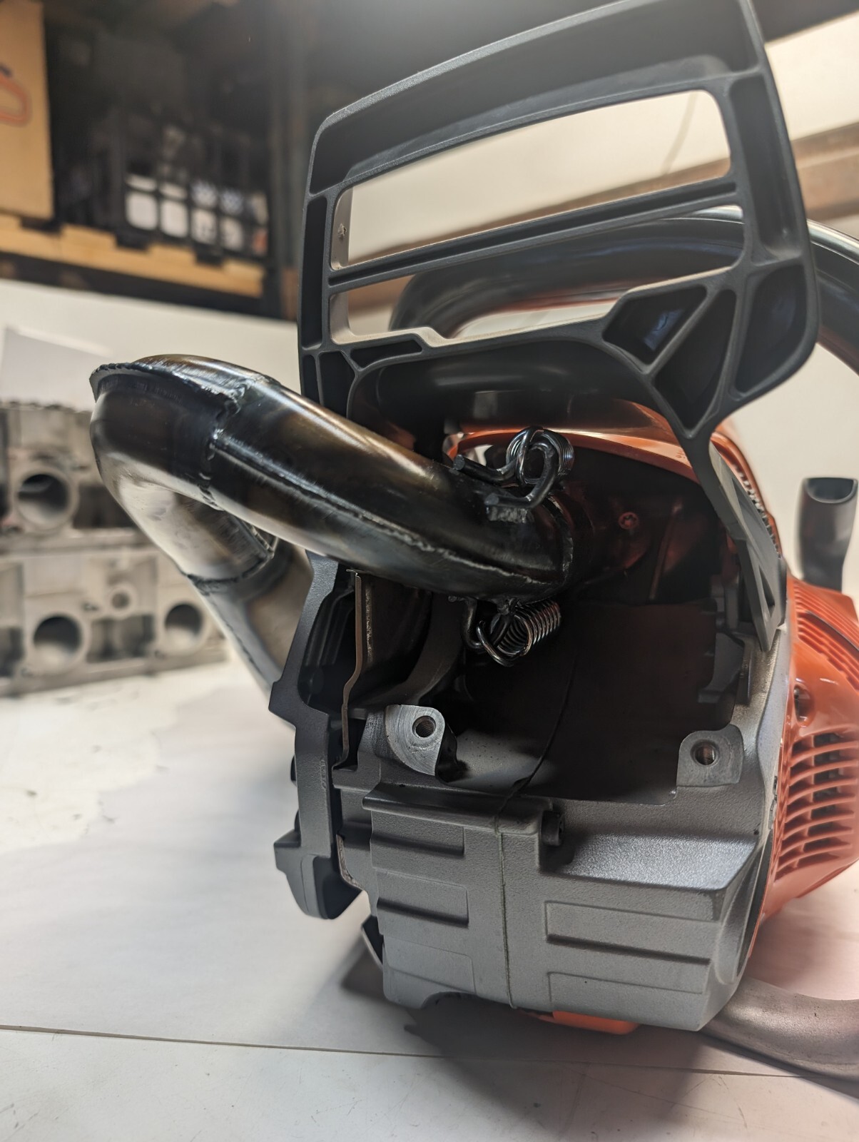 Hand Built Tuned Custom Chainsaw Exhaust Pipe Muffler CPI Husqvarna ...