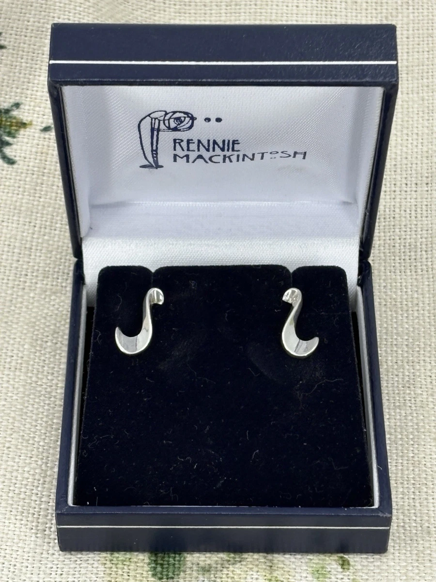 Orecchini Grandi Argento Sterling Nuovi Scozzesi Charles Rennie