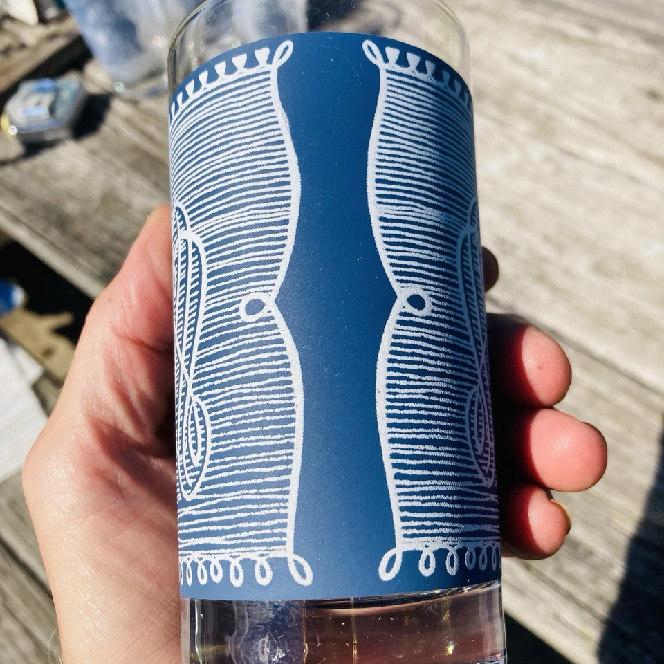 Vintage Royal China Currier & Ives * 6 vasos * azul y blanco 8 oz en muy buena condición Foto 4 de 4