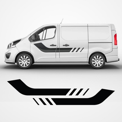 For Renault Trafic Side Racing Stripes for Van    LWB, Custom Van Decals