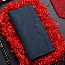 Men's Long Wallets Fashion Large Capacity Multiple Card Slots ID Card Holder PU