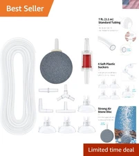 Flexible 7 Feet Aquarium Airline Tubing with Complete Accessories for Easy Setup