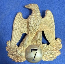 MILITARIA PLAQUE DE SHAKO 7° BATAILLON GARDE NATIONALE DE PARIS MODELE 1852