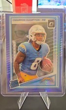2025 Donruss Optic - Rated Rookie Omarion Hampton #212 Blue Hyper Prizm (RC)