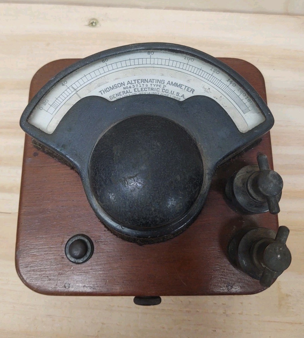 Vintage Thomson Alternating Ammeter General Electric GE USA Retro