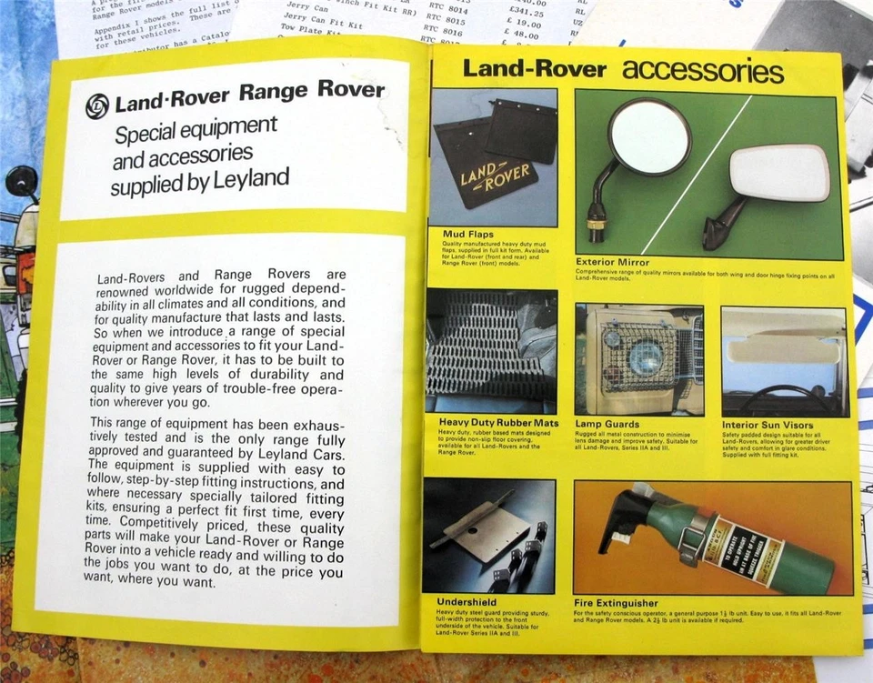 LAND ROVER RANGE ROVER Approved Special Equipment Publicity Piece 1977 LEYLAND - Image 4 of 4