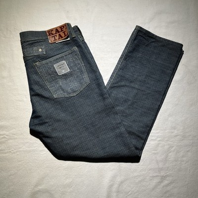 Kapital Century Denim Monkey Cisco Jeans Sashiko Indigo No.7 Size 38 Japanese