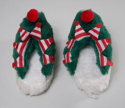 Vivitar KIDS Plush Elf Slippers S/M Cozy Christmas Holiday Novelty Soft Indoor - Image 1 of 4