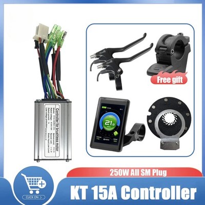 15A Electric Bicycle Brushless Controller with KT LCD Display and Thumb Throttle
