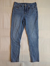 Seven7 Jeans Women's 10 Tummyless High Rise Skinny Leg Medium Wash Denim Blue