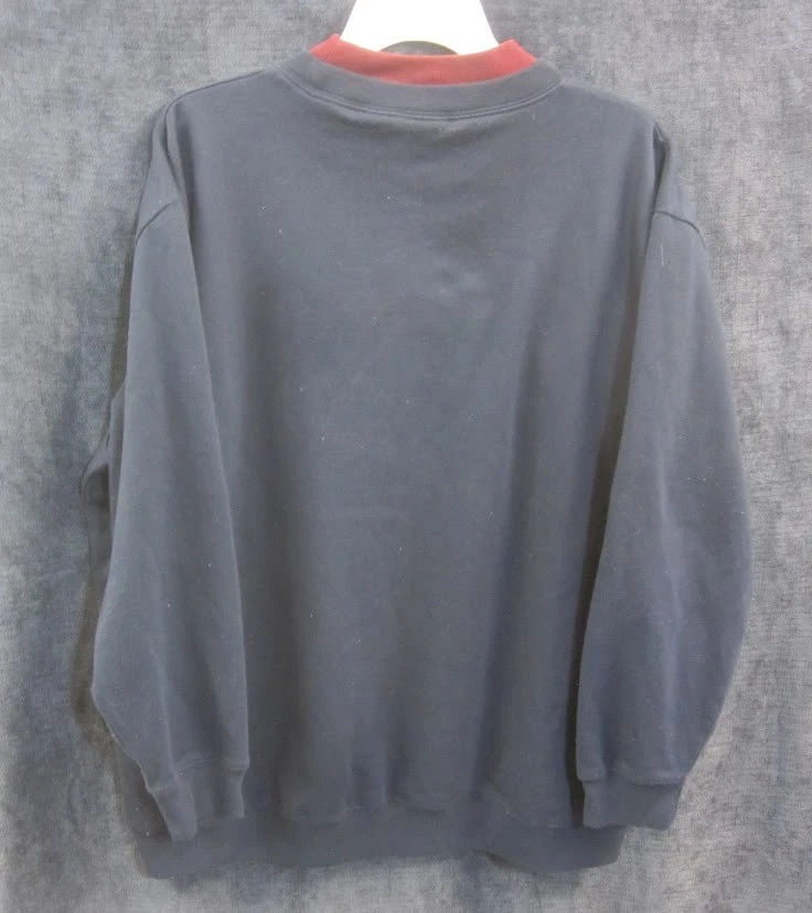 Sudadera vintage Bobbie Brooks azul marino bordada para mujer talla XL Foto 2 de 4