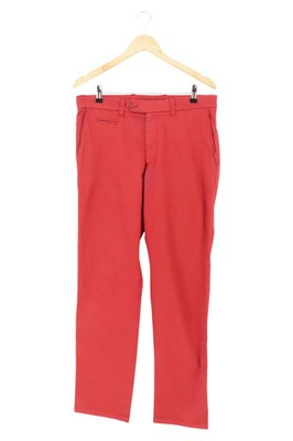 BRAX Herren Chino Stoffhose Gr. 50 Rot Baumwolle Elegant Freizeit Business L32