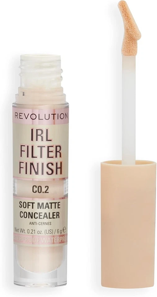 MAKEUP REVOLUTION REVOLUTION IRL FILTER FINISH SOFT MATTE CONCEALER WATERPROOF - CO.2