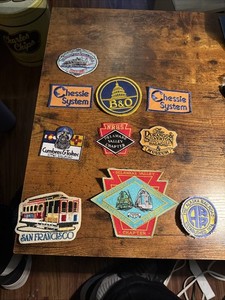 Train Patch Lot 10 Railroad Trolley Steamboat Patches Delaware Alaska B&O NRHS