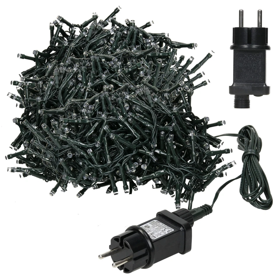 Racimo de luces 36m 1800LEDs luz blanco cálido Iluminación a enchufe con 8 modos - Imagen 2 de 4