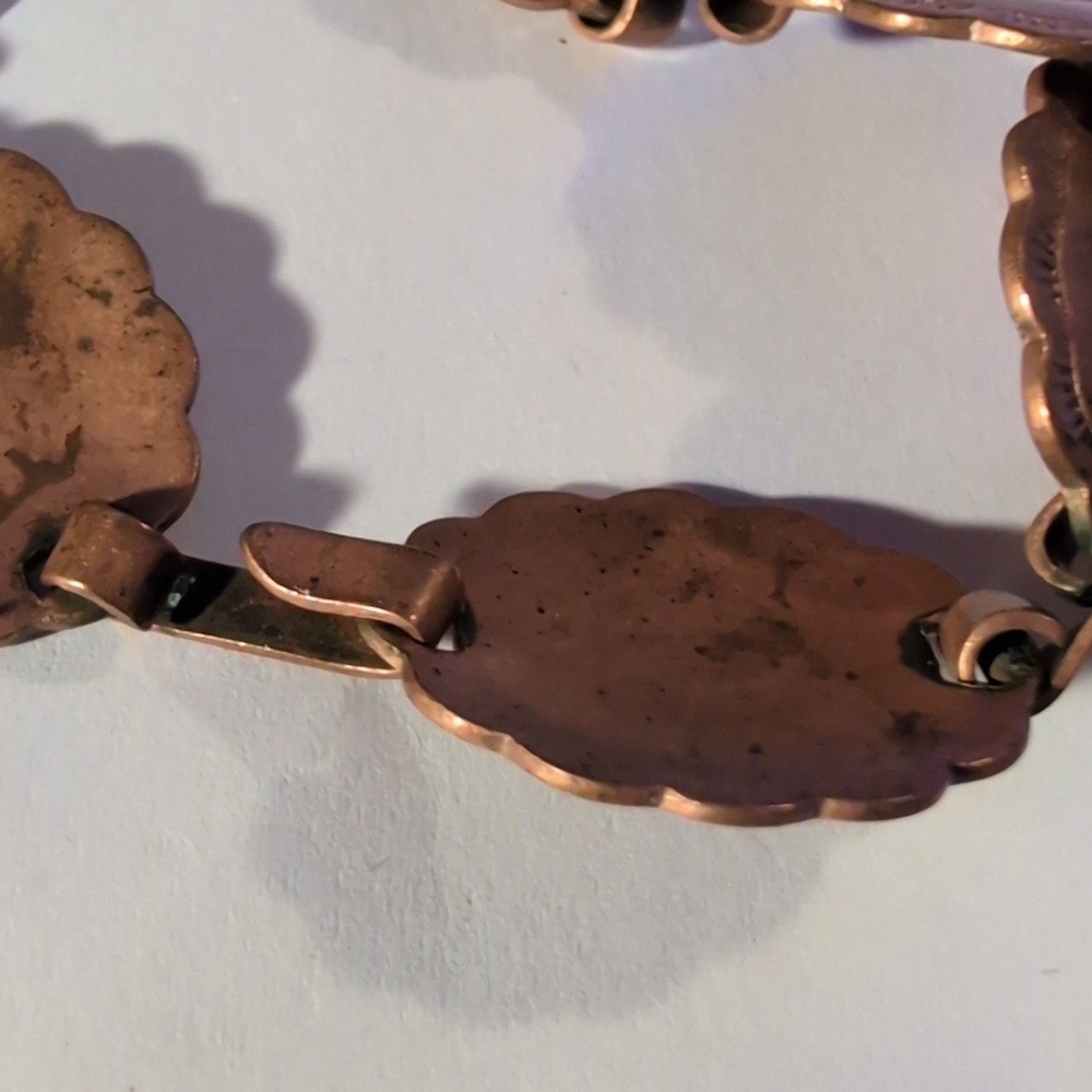 Vintage Solid Copper Western Native American Conc… - image 5