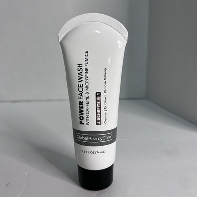 GlobalCare Power Face Wash-Caffeine/Microfine Pumice-Cleanse/Remove Makeup 2.5oz