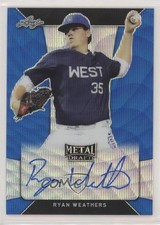2018 Leaf Metal Draft Blue Wave 16/20 Ryan Weathers #BA-RW1 Auto y8h