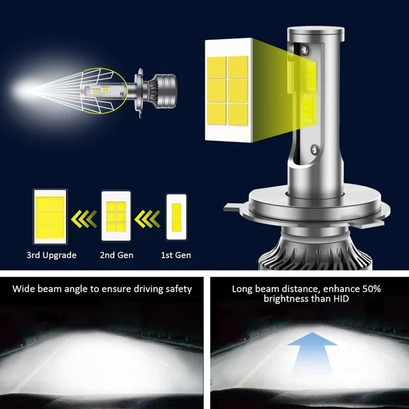 Par de FAROS 7x6" Faros de haz alto/bajo DRL 6500K FIT Isuzu Pickup I-Mark Foto 2 de 4