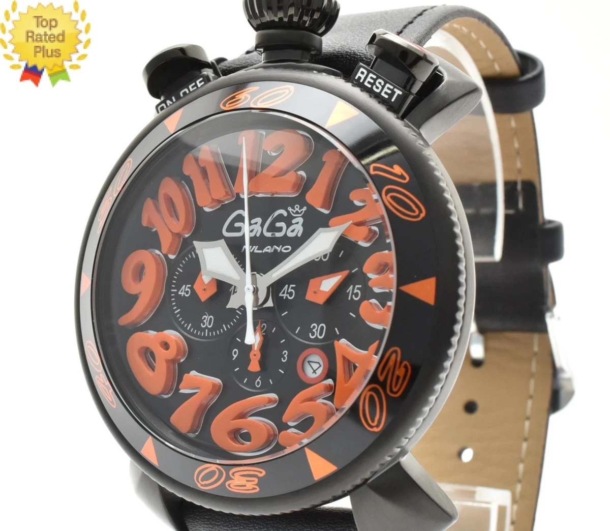Gaga Milano watch with box and card Black color GaGà Milano Watch Skeleton 48MM Black – Watches & Crystals main image 3