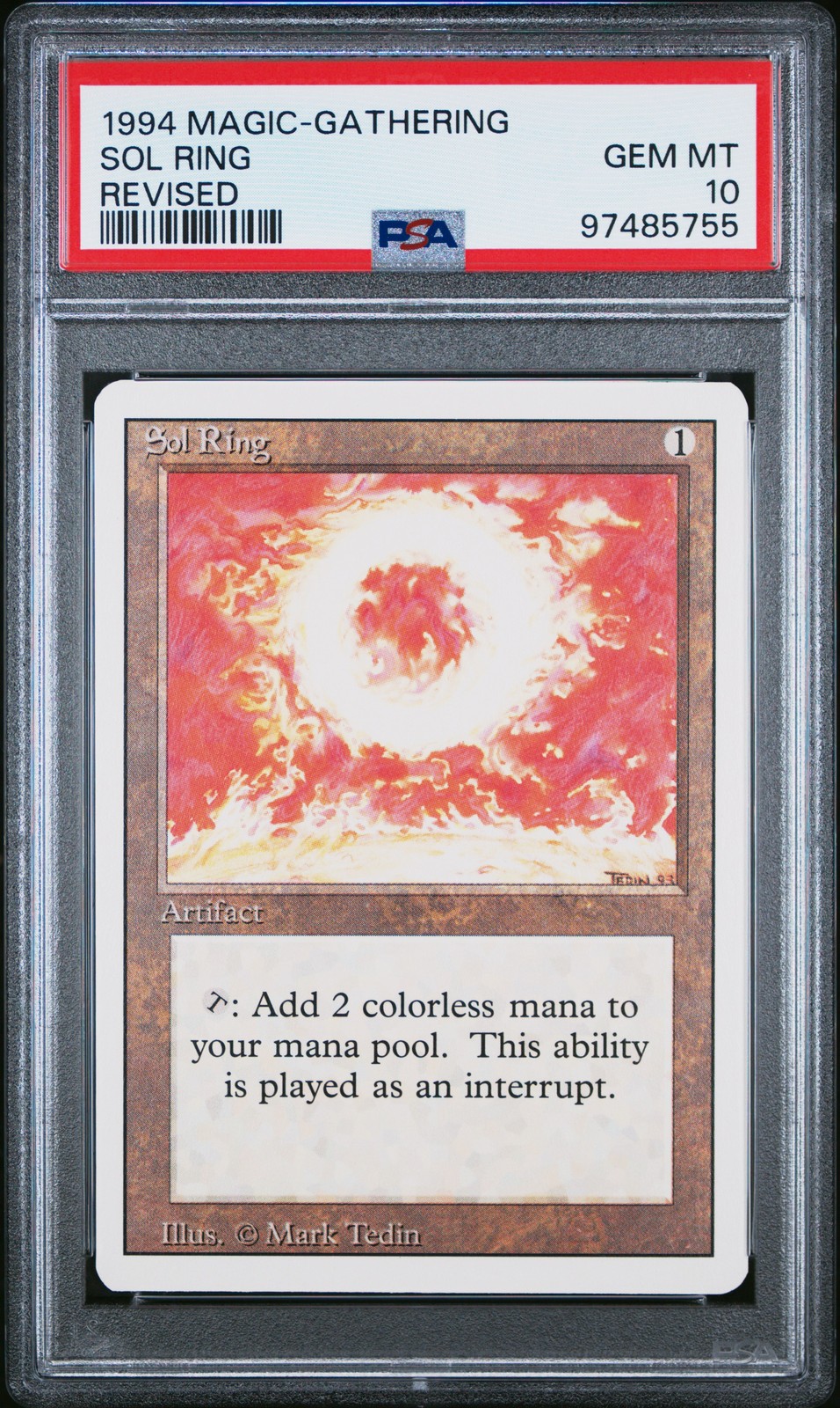1994 MAGIC THE GATHERING REVISED EDITION SOL RING PSA 10