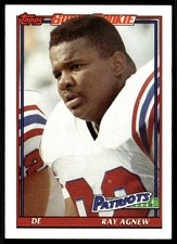 1991 Topps Ray Agnew New England Patriots #621