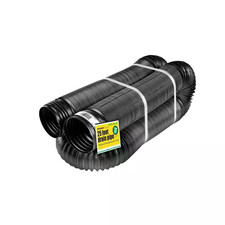 FLEX Drain 4 In. X 25 Ft. Black Copolymer Perforated Drain Pipe