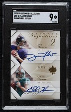 2008 Ultimate Collection Dual Auto 17/25 Joe Flacco Chad Henne SGC 9 Rookie RC